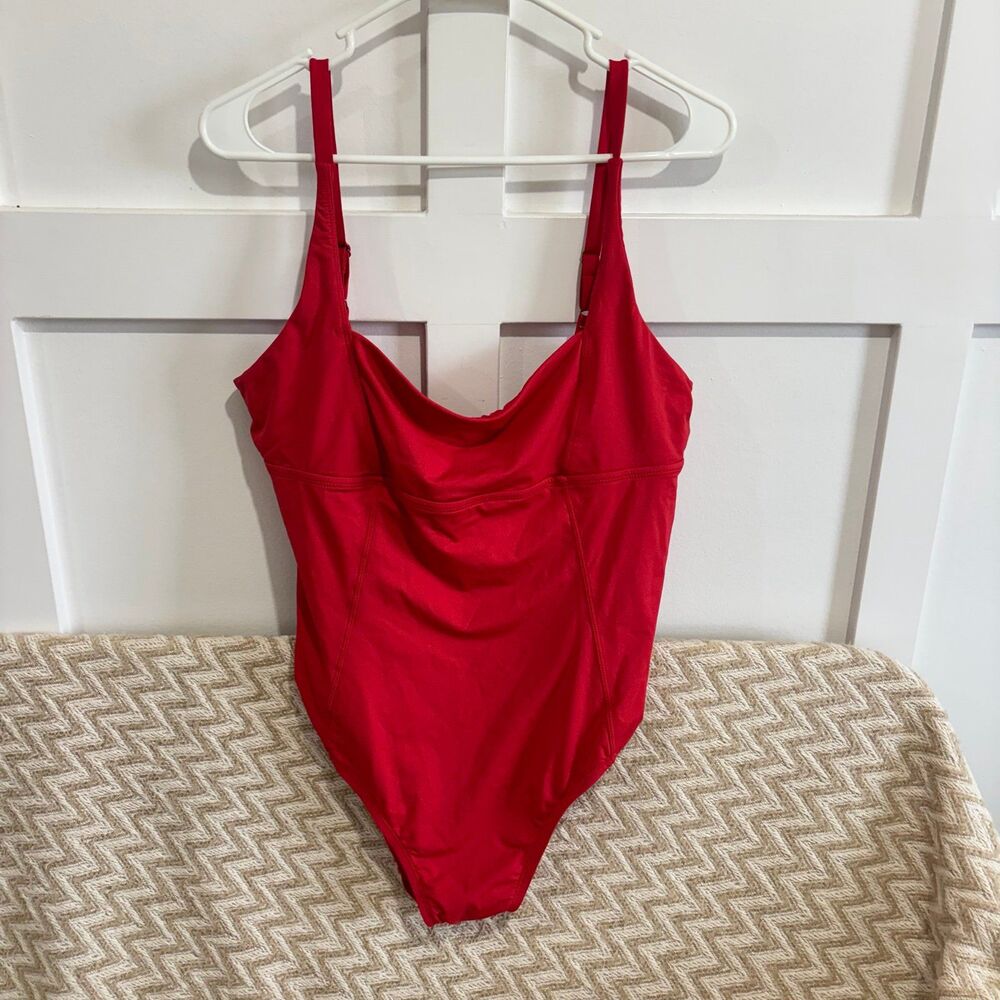 ANDIE Swim Havana One Piece Swimsuit Square Neck Cherry Red XXLT NWT - Picture 4 of 11